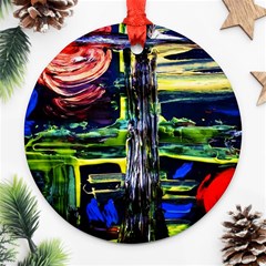 Between Two Moons 1 Ornament (round) by bestdesignintheworld