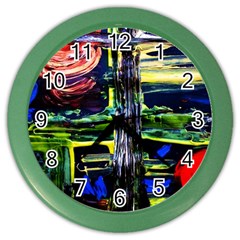 Between Two Moons 1 Color Wall Clock by bestdesignintheworld