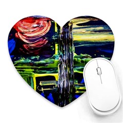 Between Two Moons 1 Heart Mousepads by bestdesignintheworld