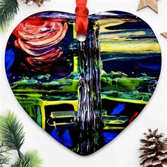 Between Two Moons 1 Ornament (heart) by bestdesignintheworld