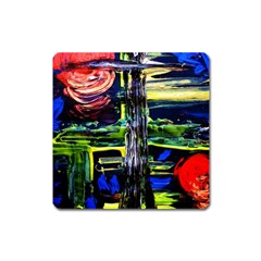 Between Two Moons 1 Square Magnet by bestdesignintheworld