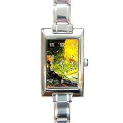 Yellow Chik 5 Rectangle Italian Charm Watch by bestdesignintheworld