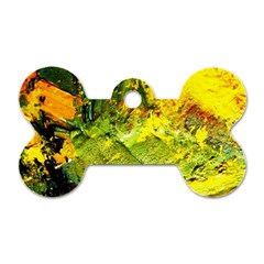 Yellow Chik 5 Dog Tag Bone (one Side) by bestdesignintheworld