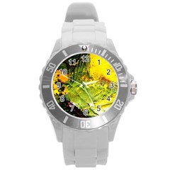 Yellow Chik 5 Round Plastic Sport Watch (l) by bestdesignintheworld