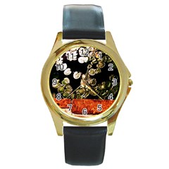 Highland Park 4 Round Gold Metal Watch by bestdesignintheworld