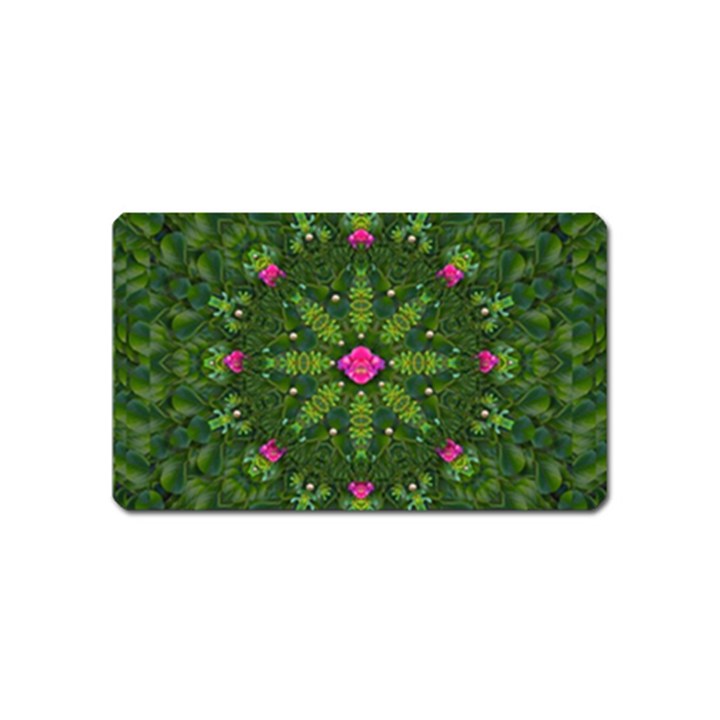 The Most Sacred Lotus Pond  With Bloom    Mandala Magnet (Name Card)