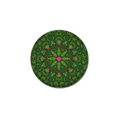 The Most Sacred Lotus Pond  With Bloom    Mandala Golf Ball Marker (10 Pack) by pepitasart