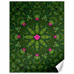 The Most Sacred Lotus Pond  With Bloom    Mandala Canvas 18  X 24  by pepitasart