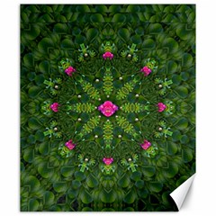 The Most Sacred Lotus Pond  With Bloom    Mandala Canvas 20  X 24  by pepitasart