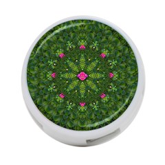 The Most Sacred Lotus Pond  With Bloom    Mandala 4-port Usb Hub (one Side) by pepitasart