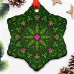 The Most Sacred Lotus Pond  With Bloom    Mandala Snowflake Ornament (Two Sides) Front