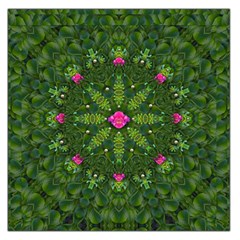 The Most Sacred Lotus Pond  With Bloom    Mandala Large Satin Scarf (square) by pepitasart