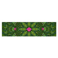 The Most Sacred Lotus Pond  With Bloom    Mandala Satin Scarf (oblong) by pepitasart