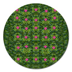 The Most Sacred Lotus Pond With Fantasy Bloom Magnet 5  (round) by pepitasart