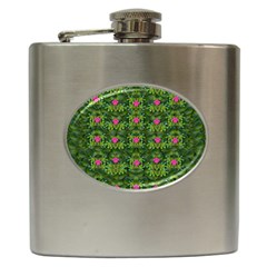 The Most Sacred Lotus Pond With Fantasy Bloom Hip Flask (6 Oz) by pepitasart