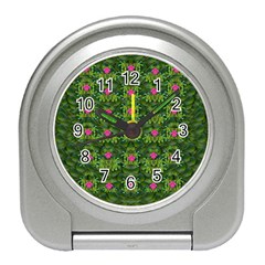 The Most Sacred Lotus Pond With Fantasy Bloom Travel Alarm Clock by pepitasart