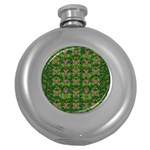 The Most Sacred Lotus Pond With Fantasy Bloom Round Hip Flask (5 oz) Front