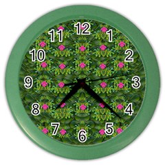 The Most Sacred Lotus Pond With Fantasy Bloom Color Wall Clock by pepitasart