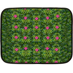 The Most Sacred Lotus Pond With Fantasy Bloom Fleece Blanket (mini) by pepitasart