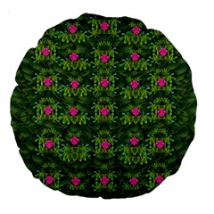 The Most Sacred Lotus Pond With Fantasy Bloom Large 18  Premium Round Cushions by pepitasart