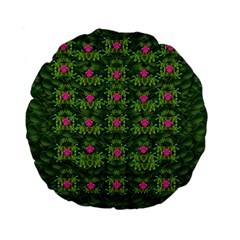 The Most Sacred Lotus Pond With Fantasy Bloom Standard 15  Premium Flano Round Cushions by pepitasart