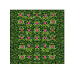 The Most Sacred Lotus Pond With Fantasy Bloom Small Satin Scarf (square) by pepitasart