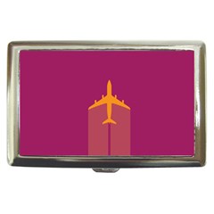 Airplane Jet Yellow Flying Wings Cigarette Money Case by Nexatart