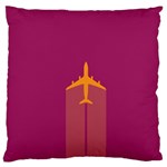 Airplane Jet Yellow Flying Wings Large Cushion Case (One Side) Front