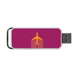 Airplane Jet Yellow Flying Wings Portable USB Flash (Two Sides) Front