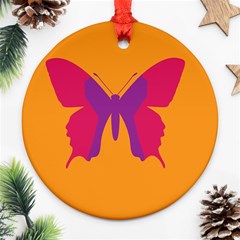 Butterfly Wings Insect Nature Ornament (round) by Nexatart