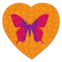 Butterfly Wings Insect Nature Jigsaw Puzzle (heart) by Nexatart