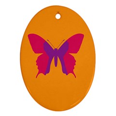 Butterfly Wings Insect Nature Oval Ornament (two Sides) by Nexatart