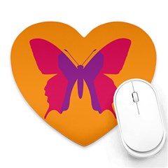 Butterfly Wings Insect Nature Heart Mousepads by Nexatart