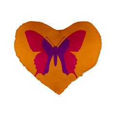 Butterfly Wings Insect Nature Standard 16  Premium Heart Shape Cushions by Nexatart