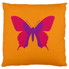 Butterfly Wings Insect Nature Large Flano Cushion Case (two Sides) by Nexatart