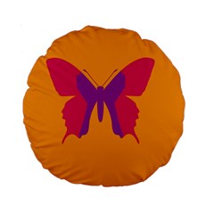 Butterfly Wings Insect Nature Standard 15  Premium Flano Round Cushions by Nexatart