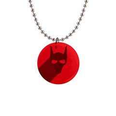 Skull Alien Species Red Character Button Necklaces by Nexatart