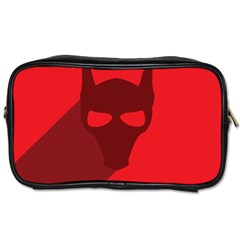 Skull Alien Species Red Character Toiletries Bag (two Sides) by Nexatart