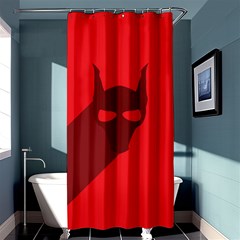 Skull Alien Species Red Character Shower Curtain 36  X 72  (stall)  by Nexatart