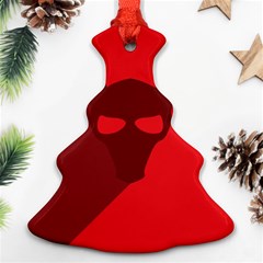 Skull Alien Species Red Character Ornament (christmas Tree)  by Nexatart