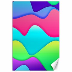 Lines Curves Colors Geometric Lines Canvas 20  X 30  by Nexatart