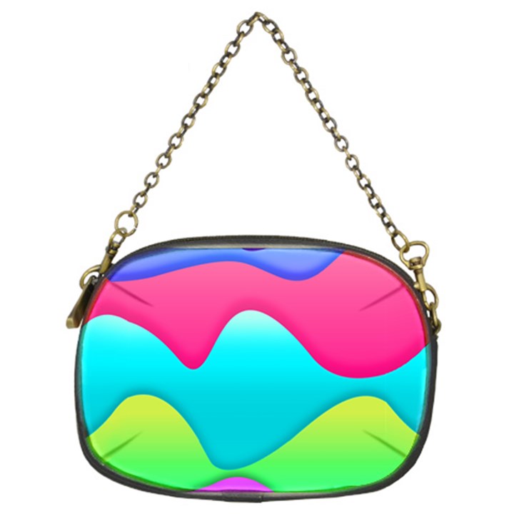 Lines Curves Colors Geometric Lines Chain Purse (Two Sides)