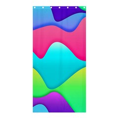 Lines Curves Colors Geometric Lines Shower Curtain 36  X 72  (stall)  by Nexatart