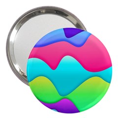 Lines Curves Colors Geometric Lines 3  Handbag Mirrors by Nexatart