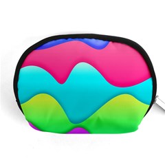 Lines Curves Colors Geometric Lines Accessory Pouch (medium) by Nexatart