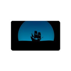 Ship Night Sailing Water Sea Sky Magnet (name Card) by Nexatart