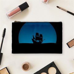 Ship Night Sailing Water Sea Sky Cosmetic Bag (medium) by Nexatart