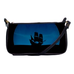 Ship Night Sailing Water Sea Sky Shoulder Clutch Bag by Nexatart