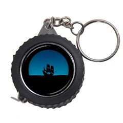 Ship Night Sailing Water Sea Sky Measuring Tape by Nexatart