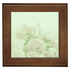 Pastel Roses Background Romantic Framed Tiles by Nexatart